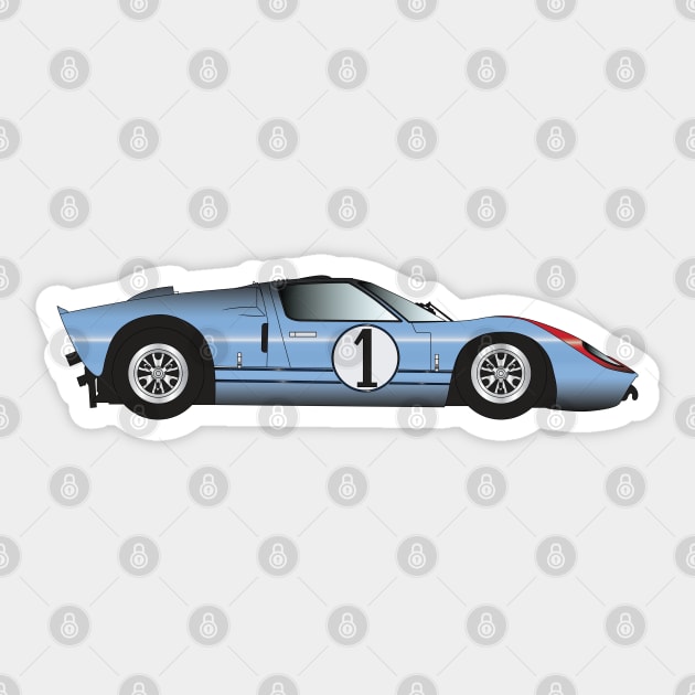 Ford GT40 Sticker by kindacoolbutnotreally